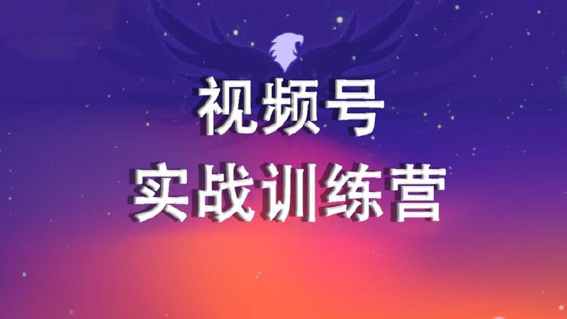 视频号入门指南0-1实战特训营